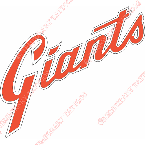 San Francisco Giants Customize Temporary Tattoos Stickers NO.1894